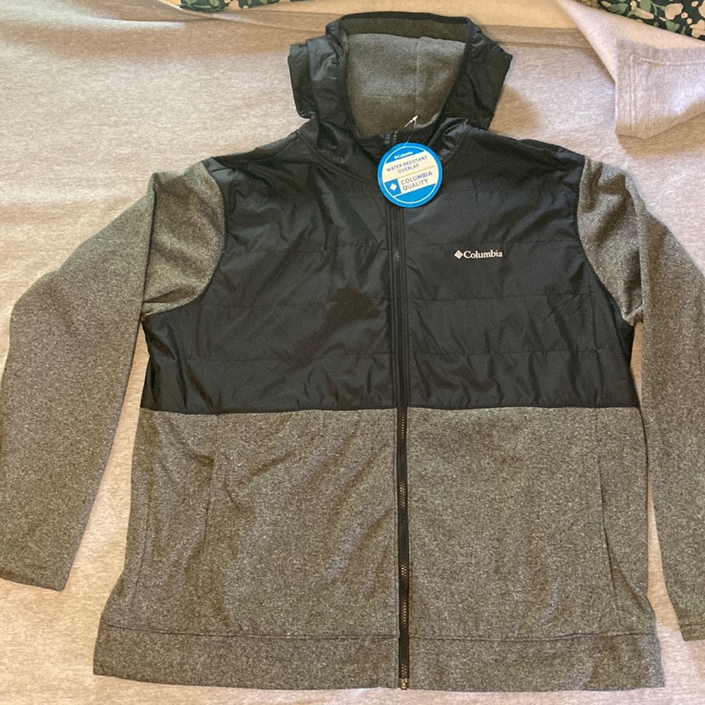 Columbia Fleece lightweight Black and Gray NWOT 2XL